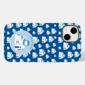 Monogramm der griechischen Insel Santorini Case-Mate iPhone Hülle (Rückseite (Horizontal))