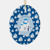 Monogramm der griechischen Insel Santorini Keramik Ornament (Rechts)