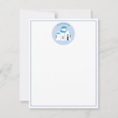 Monogramm der griechischen Insel Santorini Mitteilungskarte (Vorderseite)