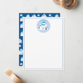 Monogramm der griechischen Insel Santorini Mitteilungskarte (Vorderseite/Rückseite Beispiel)