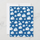 Monogramm der griechischen Insel Santorini Mitteilungskarte (Rückseite)