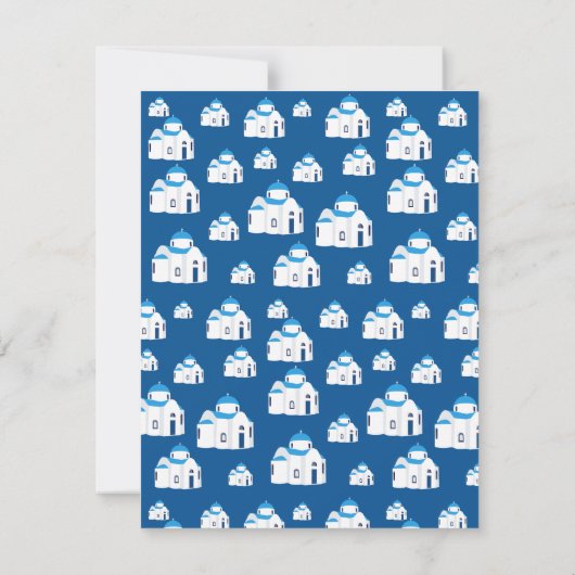 Monogramm der griechischen Insel Santorini Mitteilungskarte (Rückseite)