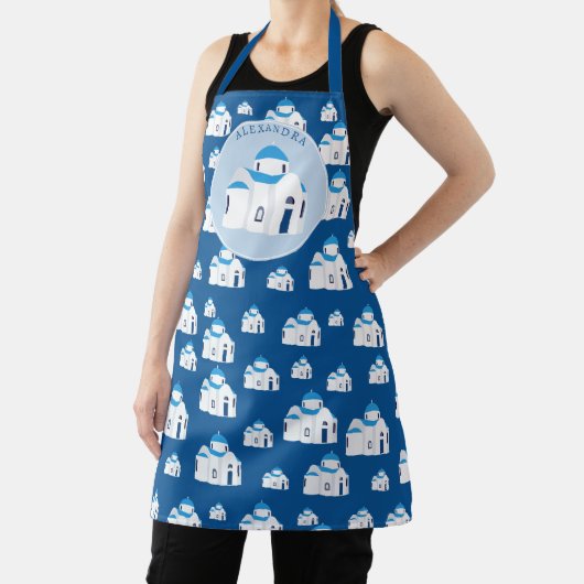 Monogramm der griechischen Insel Santorini Schürze (InSitu)