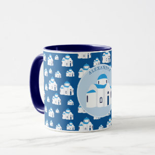 Monogramm der griechischen Insel Santorini Tasse