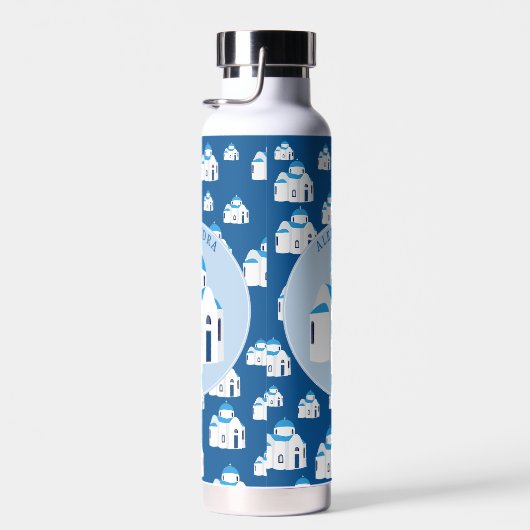 Monogramm der griechischen Insel Santorini Trinkflasche (Rechts)