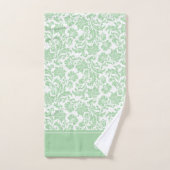 Monogramm der grünen und Vintagen Damasken Badhandtuch Set (Handtuch)