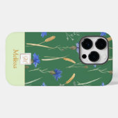 Monogramm der grünen Wildblume Case-Mate iPhone Hülle (Rückseite (Horizontal))