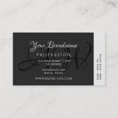 Monogramm der hellen und dunkelgrauen, farbigen St Visitenkarte (Rückseite)