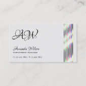 Monogramm der hellen und dunkelgrauen, farbigen St Visitenkarte (Vorderseite)