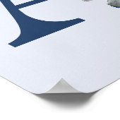 Monogramm der Hibisken-Blume Initial A Poster (Ecke)