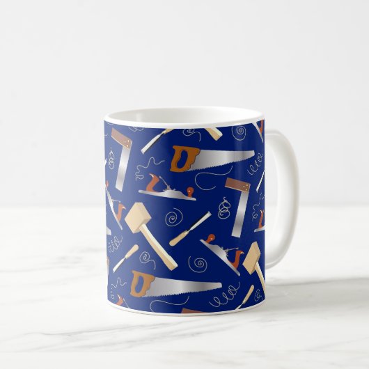 Monogramm der Holzbearbeitungswerkzeuge des Tischl Kaffeetasse (VorderseiteRechts)