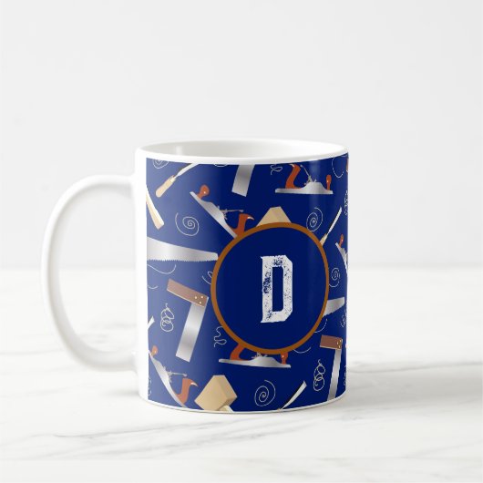 Monogramm der Holzbearbeitungswerkzeuge des Tischl Kaffeetasse (Links)