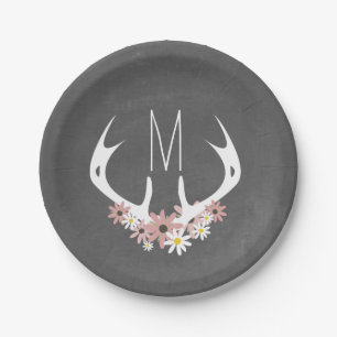 Monogramm der Inspirierten Blumenzange Pappteller