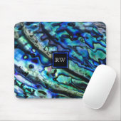 Monogramm der Irisierbaren Abalone-Muschel Mousepad (Mit Mouse)