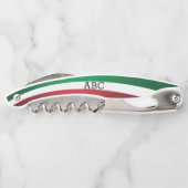 Monogramm der italienischen Flagge Kellnermesser (Rückseite)