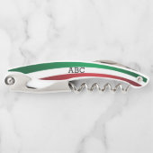 Monogramm der italienischen Flagge Kellnermesser (Vorderseite)