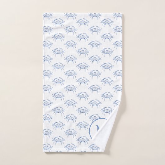 Monogramm der klassischen Coastal Blue and White C Badhandtuch Set (Handtuch)