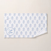 Monogramm der klassischen Coastal Blue and White C Badhandtuch Set (Handtuch)