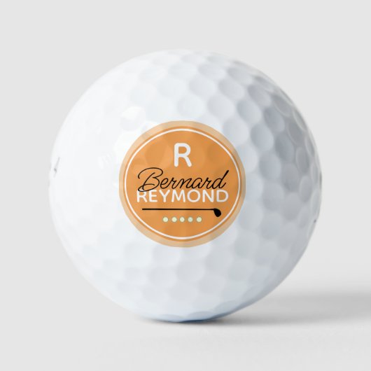 Monogramm der klassischen Golfers mit Kugelbezeich Golfball (Vorderseite)