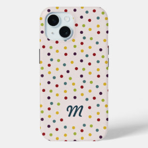 Monogramm der leuchtenden farbigen Punkte Case-Mate iPhone Hülle