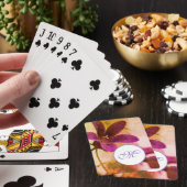 Monogramm der lila Liebe Spielkarten (In Situ)
