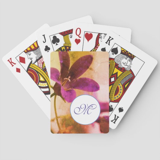 Monogramm der lila Liebe Spielkarten (Rückseite)