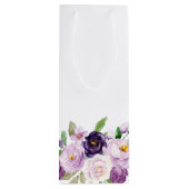 Monogramm der Lila und der Lavendel-Rose Geschenktüte Für Weinflaschen (Rückseite)