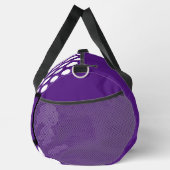 Monogramm der lila weißen Punkte Duffle Bag (Rechts)