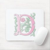 Monogramm der Lilien-D Mousepad (Mit Mouse)