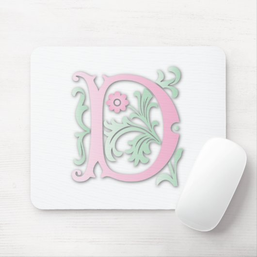Monogramm der Lilien-D Mousepad (Mit Mouse)