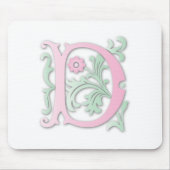 Monogramm der Lilien-D Mousepad (Vorne)