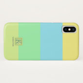 Monogramm der Limonen Farbpalette im Sommer Case-Mate iPhone Hülle (Rückseite (Horizontal))