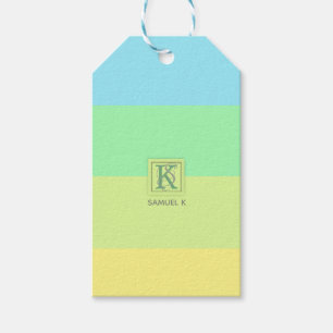 Monogramm der Limonen Farbpalette im Sommer Geschenkanhänger