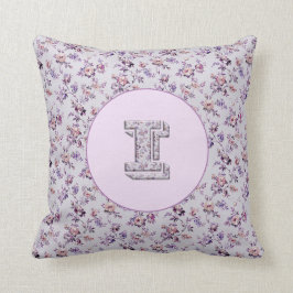 Monogramm der Luxus-Blume I Kissen