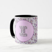 Monogramm der Luxus-Blume I Tasse (Vorderseite Links)
