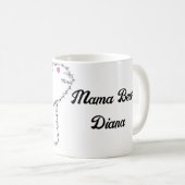 Monogramm der Mama-Bärenstars Kaffeetasse (VorderseiteRechts)