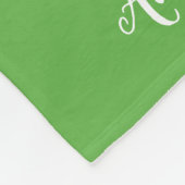 Monogramm der Marine und der grünen Trellis | Edit Fleecedecke (Ecke)