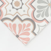 Monogramm der marokkanischen Blume Personalisiert Fleecedecke (Ecke)