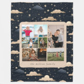 Monogramm der Mehrfach-Fotos der Celestialfamilie Fleecedecke (Vorderseite)