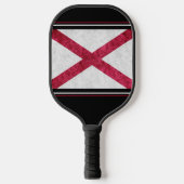 Monogramm der Metallic-Alabama-Zustandsflagge Pickleball Schläger (Vorderseite)