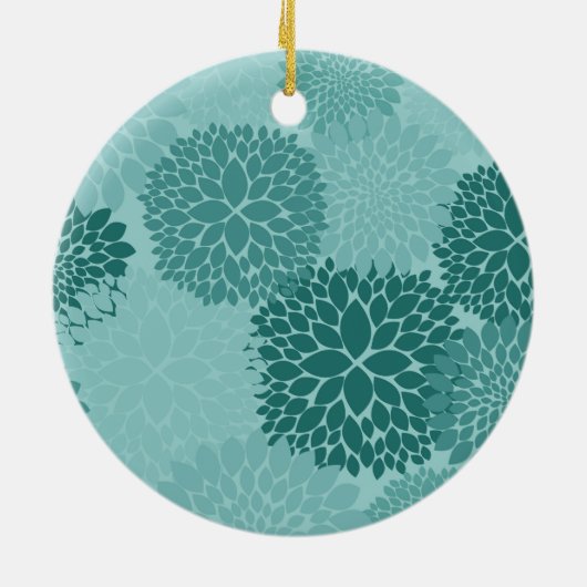 Monogramm der Mini-Blume Keramikornament (Hinten)