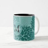 Monogramm der Mini-Blume Zweifarbige Tasse (VorderseiteRechts)