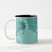 Monogramm der Mini-Blume Zweifarbige Tasse (Links)