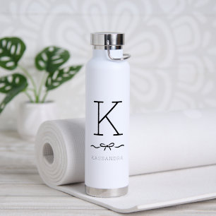 Monogramm der Minimalistischen Bow-Typografie Schw Trinkflasche