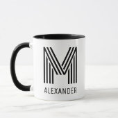 Monogramm der Minimalistischen Noveltafeln Tasse (Links)