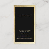 Monogramm der Minimalistischen Schwarzen Fohlen Visitenkarte (Rückseite)