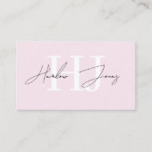 Monogramm der Minimalistischen Signatur leuchtend Visitenkarte (Vorderseite)