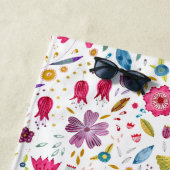 Monogramm der modernen Aquarellfarben-Hedgerow-Blu Strandtuch (Beispiel)