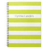 Monogramm der modernen Birnenstreifen Notizblock (Vorderseite)