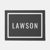 Monogramm der modernen Familie | Editierbare Farbe Fußmatte (Vorderseite)